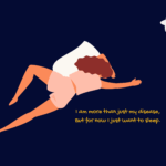 Illustration of girl lying face down sleeping